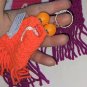 YIP YIP (Sesame Street Alien) Handmade Amigurumi Keychain - 6.5" Tall Collectible (Orange) [D]