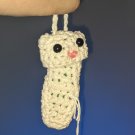 White Crochet Cat Lighter Case - 6" Handmade Amigurumi