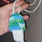 Mushroom Lighter Case - crocheted Handmade Amigurumi (Blue and Green Mushroom) - 4" tall