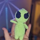 Glow-in-the-Dark Crochet Alien Plush • 5.5" Handmade Amigurumi [D]