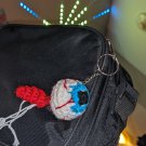Eyeball Keychain with Dangling Vein - Handmade Crocheted Amigurumi, 4"
