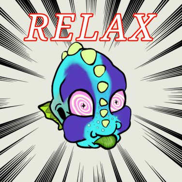 RELAX &acirc;�&cent; Creature 3" Vinyl Sticker