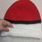 Pokemon Pokeball Hat - Large Crocheted Toque/Beanie, 10" Handmade Amigurumi