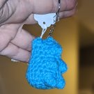 Blue, Gummie Bear Keychain, Crochet Plush 2" - Handmade Amigurumi