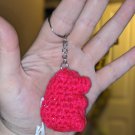 Pink & Sparkles, Gummie Bear Keychain, Crochet Plush 2" - Handmade Amigurumi
