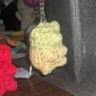 2 tone yellow, Gummy Bear Keychain, Crochet Plush 2" - Handmade Amigurumi