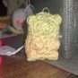 2 tone yellow, Gummy Bear Keychain, Crochet Plush 2" - Handmade Amigurumi