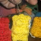 Yellow, Gummie Bear Keychain, Crochet Plush 2" - Handmade Amigurumi