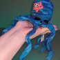 Blue Octopus Crochet Plush 5" - Handmade Amigurumi