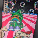 "The Ladder, PART 2 " acrylic on canvas original painting. 8.5" w x 10" h