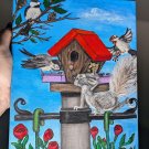 "Oops" acrylic on canvas original painting. 8.5" w x 10" h