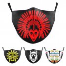 washable 3D print unisex washable face mask halloween dustproof outdoor cycling anti fog 10pcs