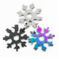 18 In 1 Stainless Tool MultiTool Portable Snowflake Shape Key-Chain Screwdriver