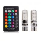 2x T10 W5W Car LED Signal Bulb Remote Control