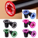 1Pair Aluminum Alloy Handlebar Grips Bar End Plugs Cap For MTB Black