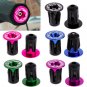 1Pair Aluminum Alloy Handlebar Grips Bar End Plugs Cap For MTB Black