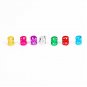 100pcs 8x9mm Mixed Beads Adjustable Hair Braids Dreadlock