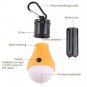 3 LED Portable Ultra Bright Camping Tent Light Bulb Outdoor Hanging Lamp