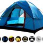 3-4 Person Windbreak Camping Tent Dual Layer Waterproof Anti UV Tourist Tents