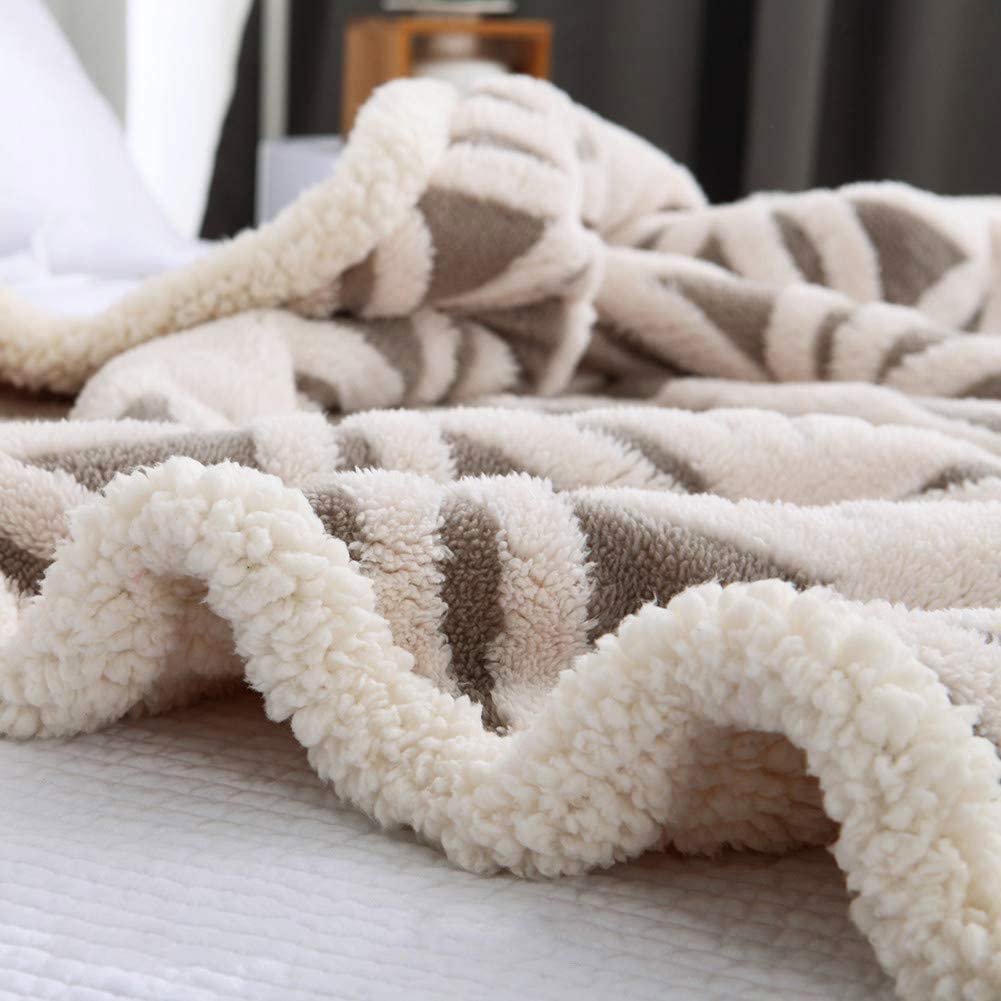 LOMAO Sherpa Fleece Blanket Fuzzy Soft Bed Blanket Dual Sided Throw
