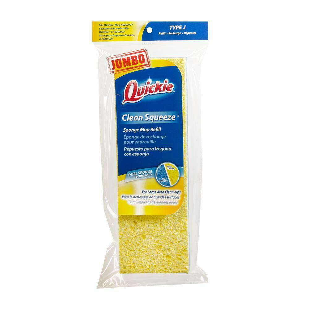 Quickie Automatic Sponge Mop Head Type J Refill with Scrubber