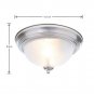 Ceiling Lighting Sold Separately Flush Mount Swirl Glass Dome Brushed Nickel