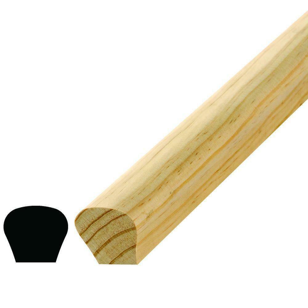 Handrail Solid Pine Wood Stair Hand Rail Paint Stained Painted Elegant Shape