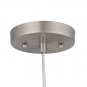 1-Light Brushed Nickel Adjustable Mini Pendant W/ Hand-Blown Clear Seeded Glass