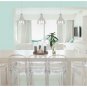 1-Light Brushed Nickel Adjustable Mini Pendant W/ Hand-Blown Clear Seeded Glass