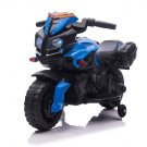 Aosom Kids 6v Electric Pedal Motorcycle Ride-On Toy Battery Blue New