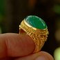 Magnificent Handmade 22K Gold & Emerald Cabochon Ring
