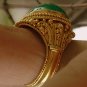 Magnificent Handmade 22K Gold & Emerald Cabochon Ring