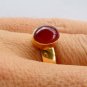 18K (73.23%) Solid Gold with Ruby Cabochon Ring