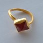 22K Hand made Solid Gold Ring featuring Cabochon Ruby