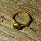 22K Hand made Solid Gold Ring with Green Sapphire
