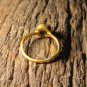 22K Hand made Solid Gold Ring with Green Sapphire