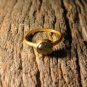 22K Hand made Solid Gold Ring with Green Sapphire