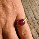 22K Hand made Solid Gold Ring featuring Cabochon Ruby