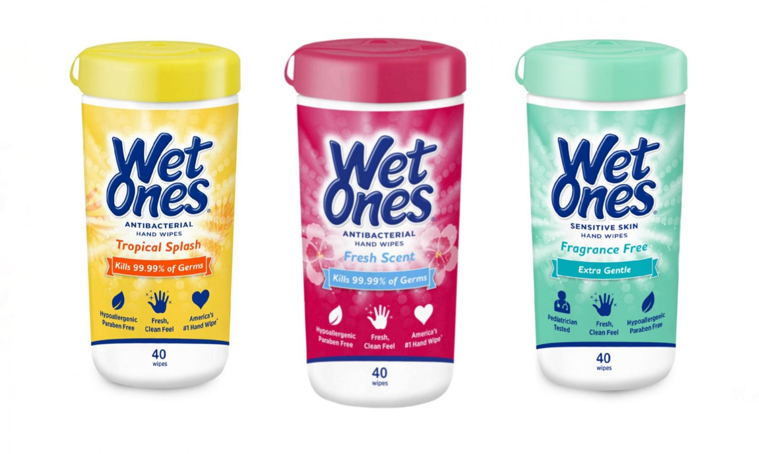 WET ONES Hand Wipes Variety Bundle, 120 COUNT