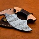 Handmade Damascus Chef Kitchen Ulu Knife Making Custom Handmade Damascus B41