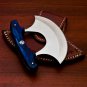 Handmade D2 Steel Chef Kitchen Ulu Knife Heavy Duty D2 Steel Comes With Leather