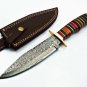Custom Hand Made Forged knife Hunter Knife Damascus Steel Bowie Knife 863