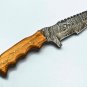 9.5'' Custom Hand Made Forged knife Hunter Knife Damascus Steel Knife 873