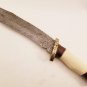 16'' Custom Hand Made Forged Hunter Knife Damascus Steel Handle with Camle Bone1
