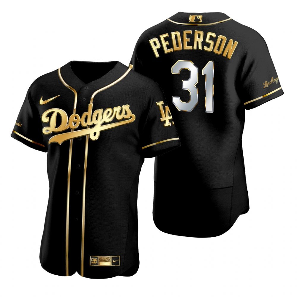 Los Angeles Dodgers Joc Pederson Black Gold Edition Jersey