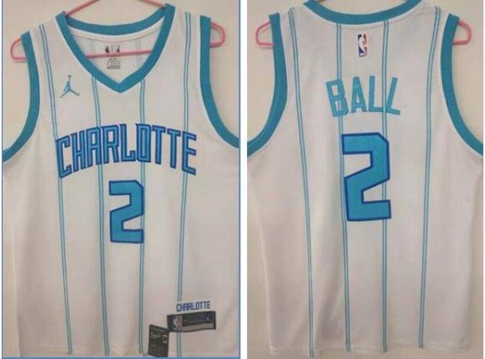 Charlotte Hornets 2 Lamelo Ball Jersey White 5559