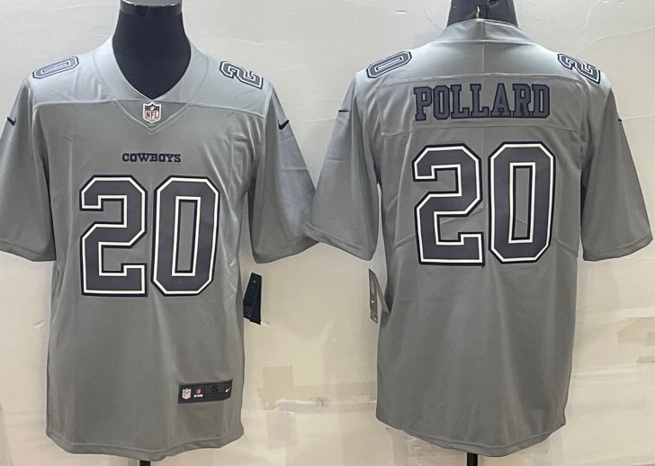 Tony Pollard Jersey Dallas Cowboys #20 White Limited Rush