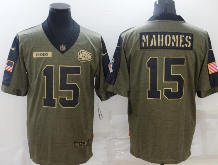 Youth Nike Patrick Mahomes Brown Kansas City Chiefs 2023 Salute to Service Limited Jersey Size: Large