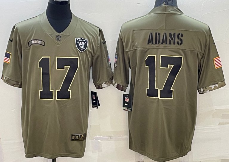 Las Vegas Raiders #17 Davante Adams 2022 Salute To Service Jersey Green