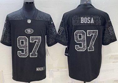 Men's San Francisco 49ers Nick Bosa Nike Black RFLCTV Limited Jersey